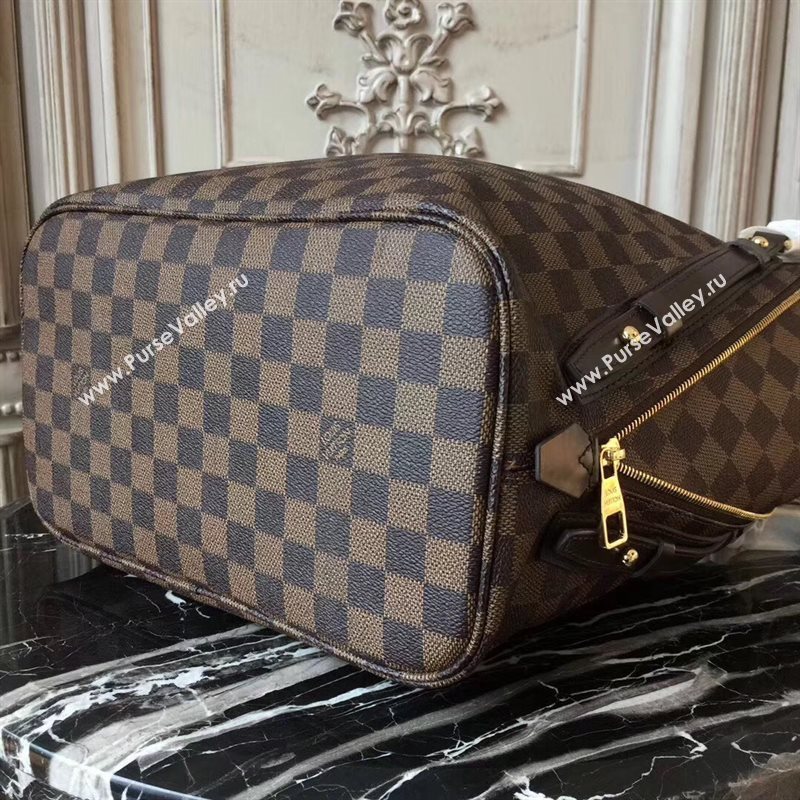 N41108 LV Louis Vuitton Damier Cabas Rivington Bag Zipper Tote Handbag Brown 6706