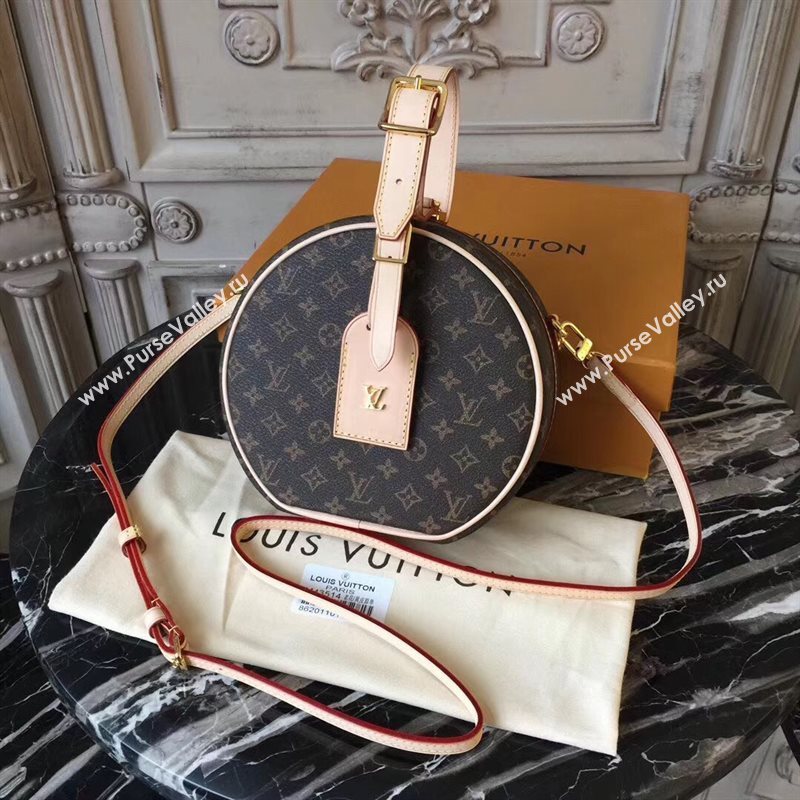 M43514 LV Louis Vuitton Petite Boite Chapeau Shoulder Bag Monogram Handbag Brown 6707