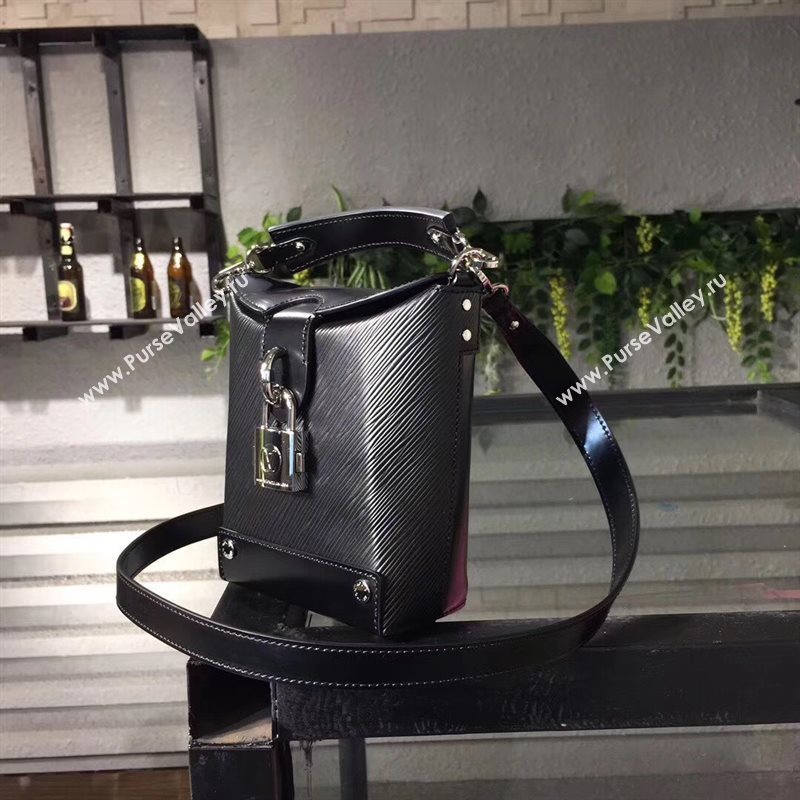 M56038 LV Louis Vuitton Bento Box Shoulder Bag Epi Leather Handbag Black 6709