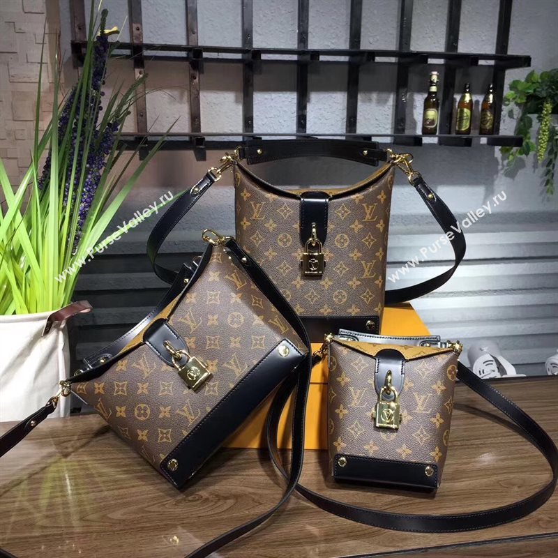 M43516 LV Louis Vuitton Bento Box Shoulder Bag Monogram Large Handbag Brown 6711