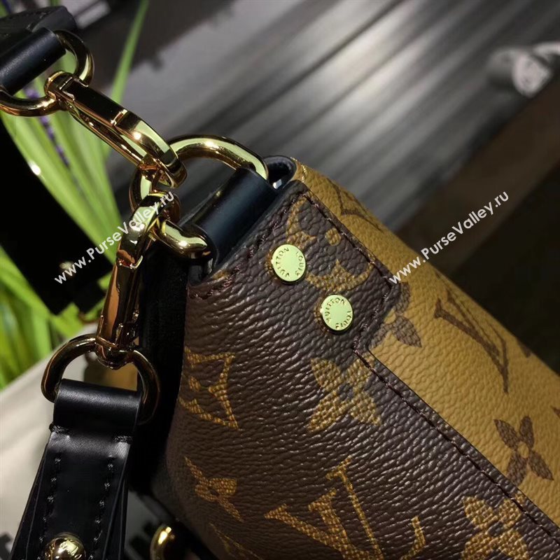 M43517 LV Louis Vuitton Bento Box Shoulder Bag Monogram Reverse Handbag Brown 6712