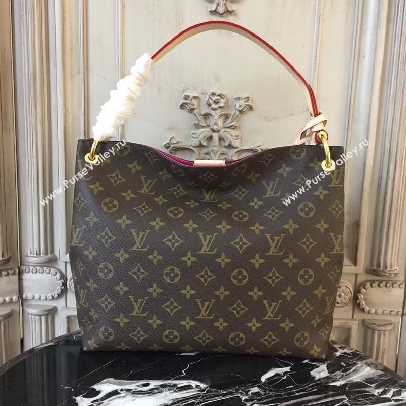 N43701 LV Louis Vuitton Monogram Shopping Cabas Bag Tote Handbag Small Rose 6713