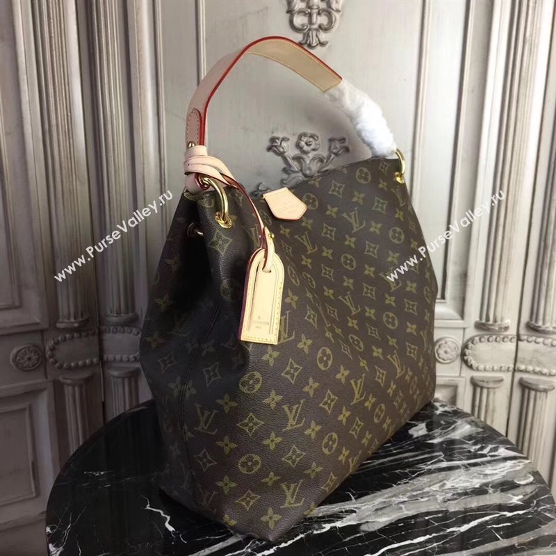 N43704 LV Louis Vuitton Monogram Shopping Cabas Bag Tote Handbag Large Khaki 6716