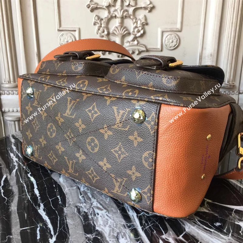 M43481 LV Louis Vuitton Manhattan Bag Monogram Tote Handbag Orange 6719