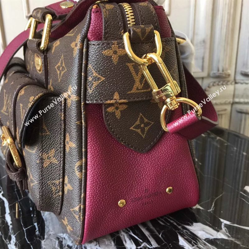 M43482 LV Louis Vuitton Manhattan Bag Monogram Tote Handbag Maroon 6721