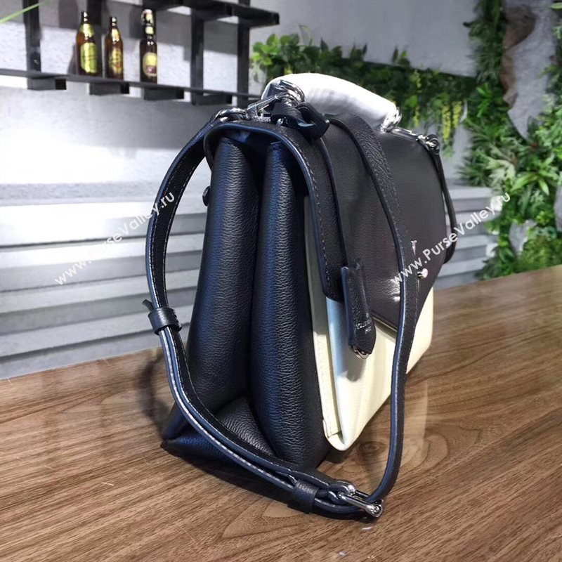 M54878 LV Louis Vuitton My Lockme Bag Twist Real leather Handbag Black and White 6723