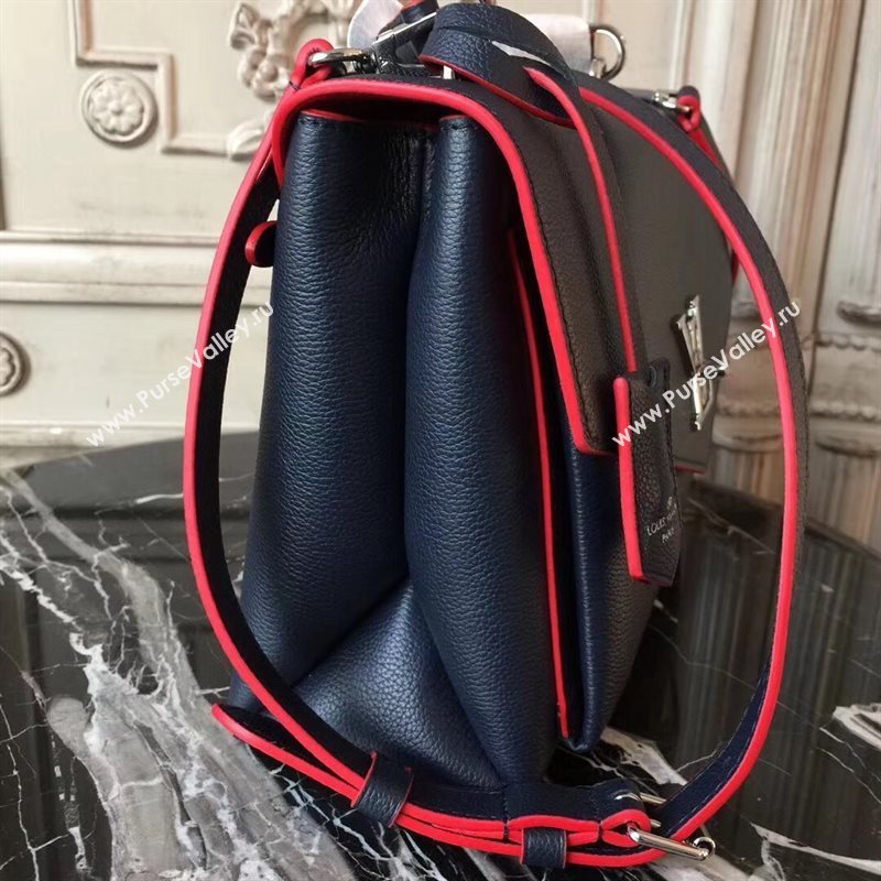 M54849 LV Louis Vuitton My Lockme Bag Twist Real leather Handbag Navy 6726