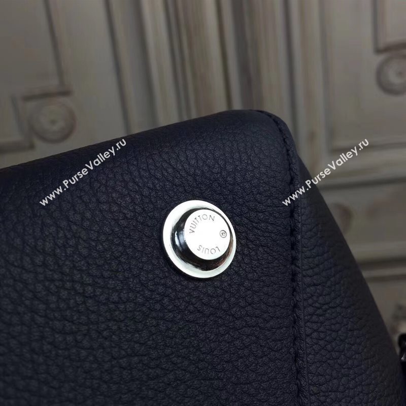 M54842 LV Louis Vuitton Freedom Tote Bag Zipper Real leather Handbag Navy 6727