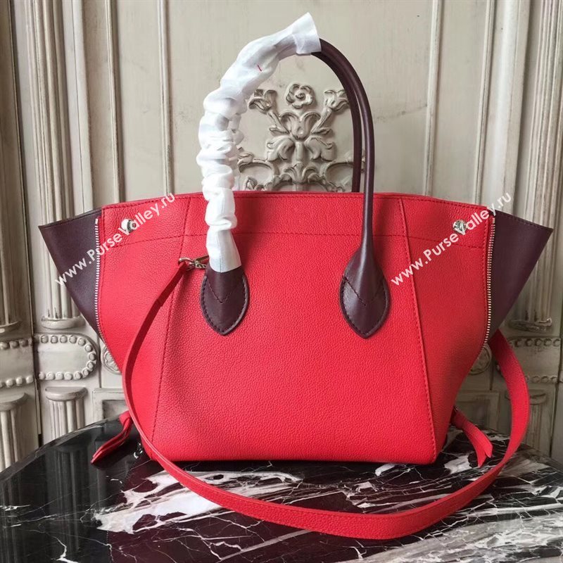 M54844 LV Louis Vuitton Freedom Tote Bag Zipper Real leather Handbag Red 6729