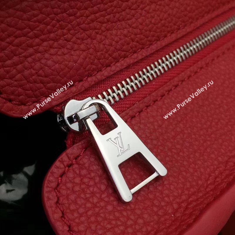 M54844 LV Louis Vuitton Freedom Tote Bag Zipper Real leather Handbag Red 6729