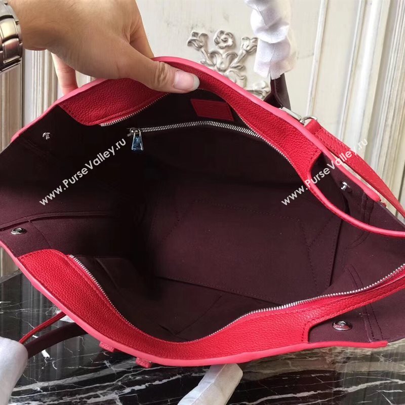 M54844 LV Louis Vuitton Freedom Tote Bag Zipper Real leather Handbag Red 6729