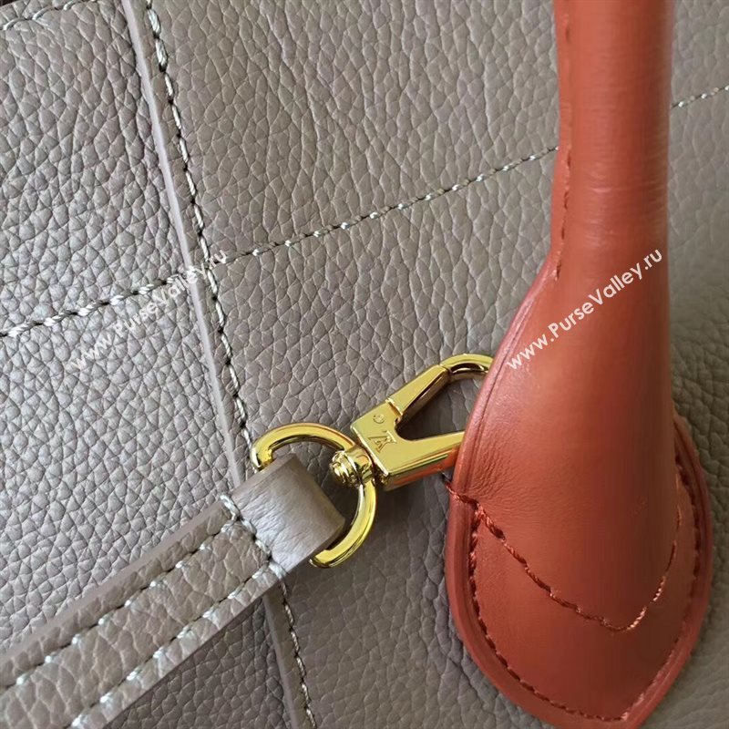 M54841 LV Louis Vuitton Freedom Tote Bag Zipper Real leather Handbag Apricot 6730