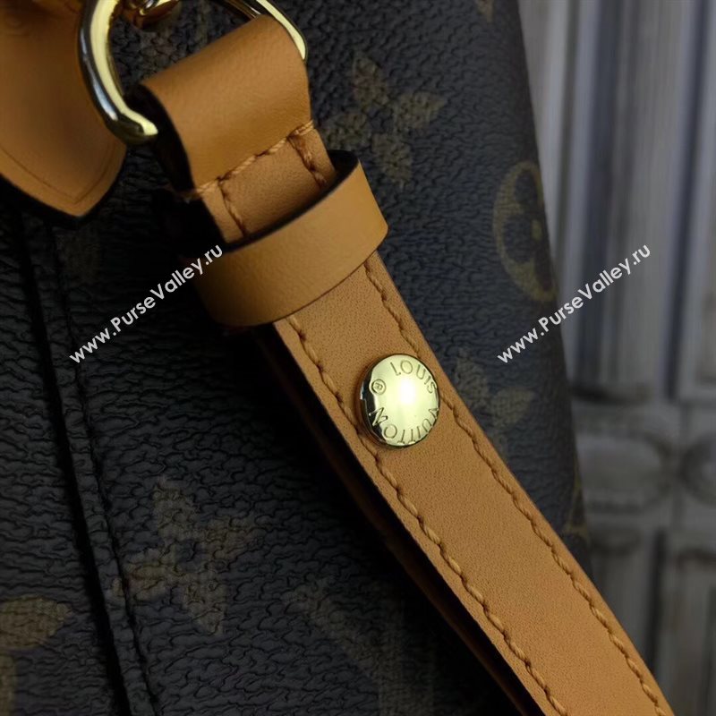 M43430 LV Louis Vuitton Monogram Neonoe Bucket Bag Handbag Orange 6732