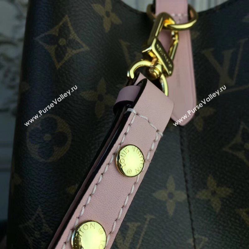 M44022 LV Louis Vuitton Monogram Neonoe Bucket Bag Handbag Pink 6734