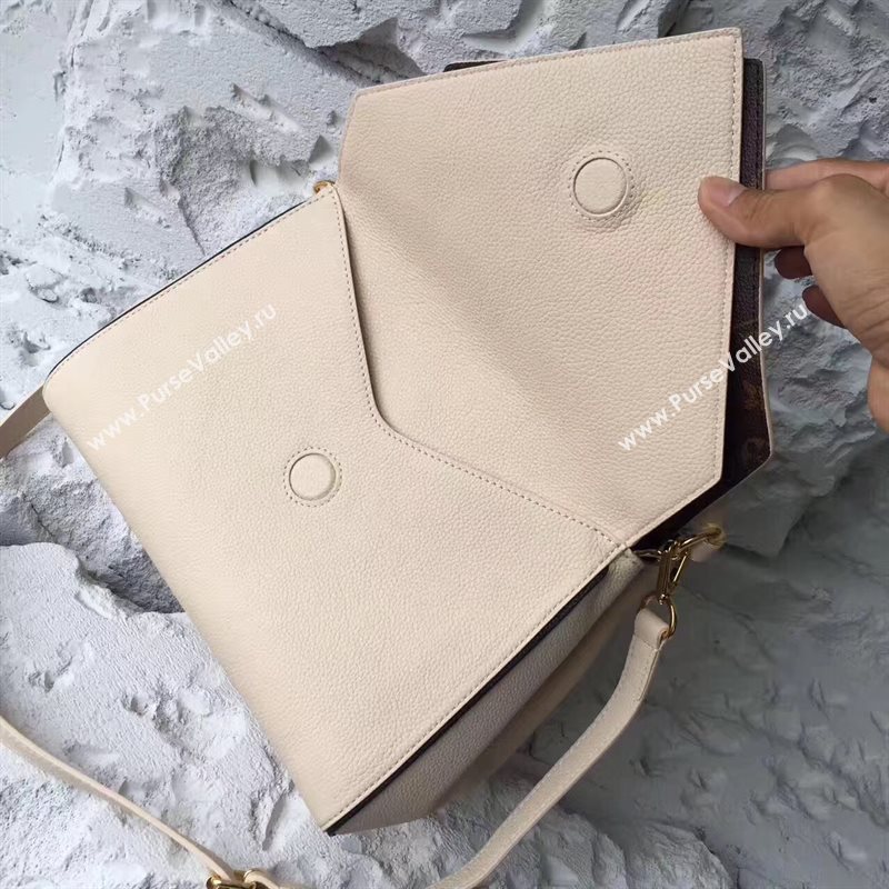 M54438 LV Louis Vuitton Monogram Double V Handbag Real Leather Bag Beige 6735