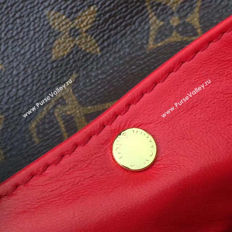M54624 LV Louis Vuitton Monogram Double V Handbag Real Leather Bag Red 6736