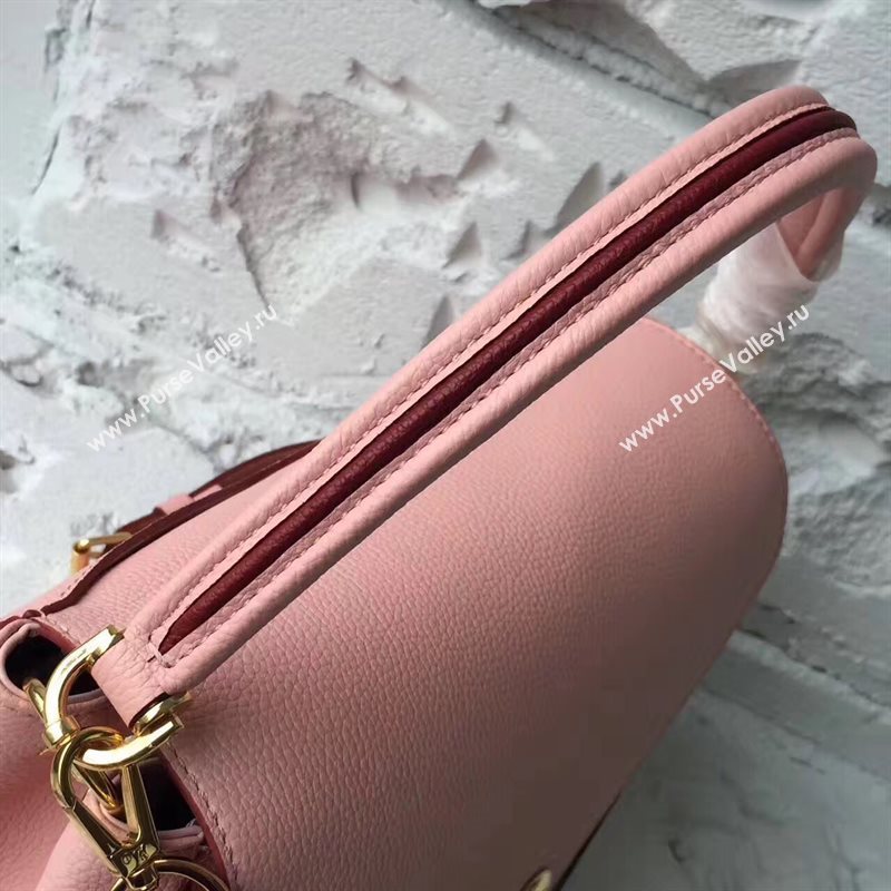 M54440 LV Louis Vuitton Monogram Double V Handbag Real Leather Bag Pink 6737