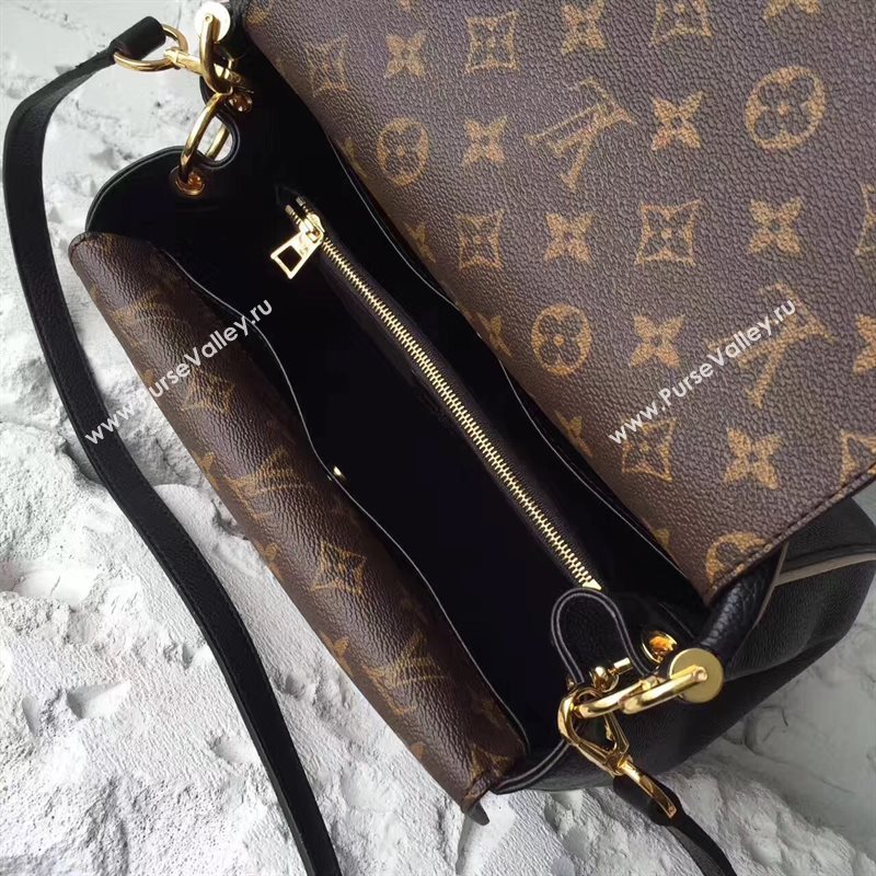 M54439 LV Louis Vuitton Monogram Double V Handbag Real Leather Bag Black 6738