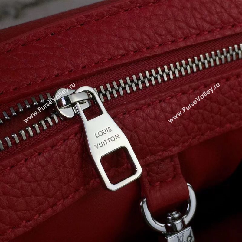 LV Louis Vuitton Capucines PM Bag Real Leather Shoulder Handbag M42245 Blue 6844