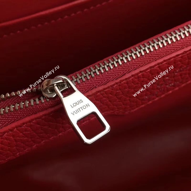 LV Louis Vuitton Capucines MM Bag Real Leather Tote Handbag M41813 Blue 6845