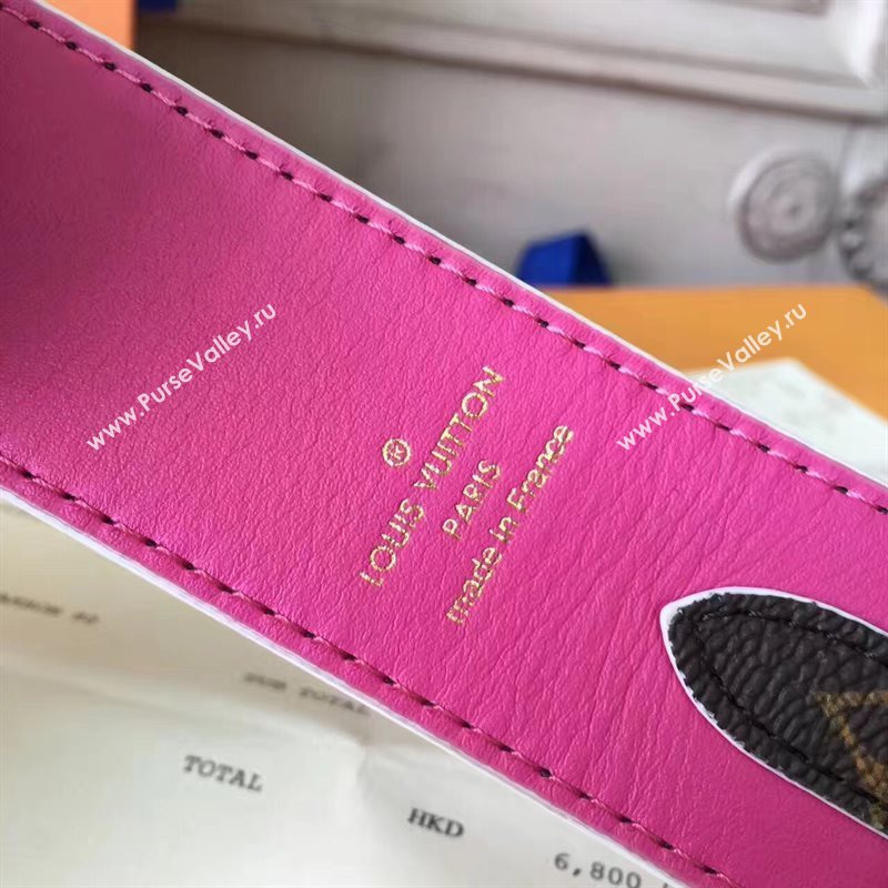 LV Louis Vuitton Monogram Shoulder Strap for Bag J02285 Rose 6850