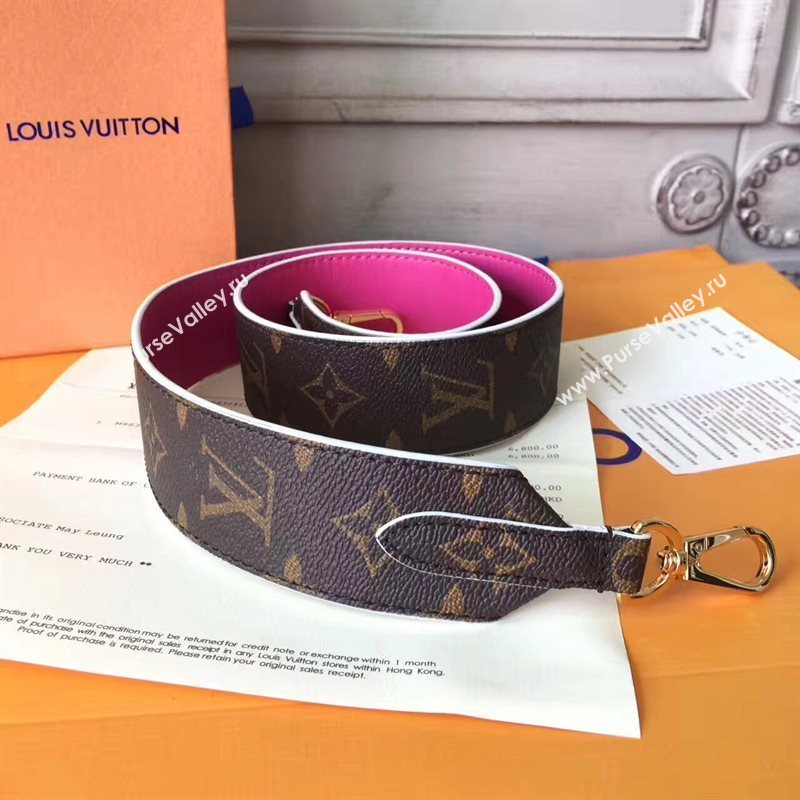 LV Louis Vuitton Monogram Shoulder Strap for Bag J02285 Rose 6850