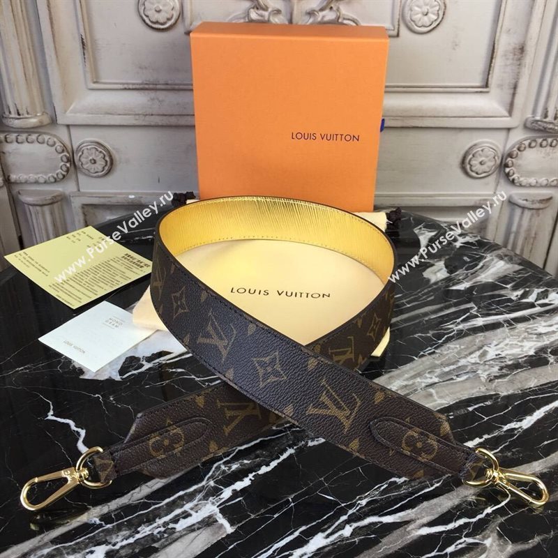 LV Louis Vuitton Monogram Shoulder Strap for Bag J02334 Gold 6851