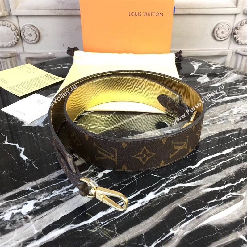 LV Louis Vuitton Monogram Shoulder Strap for Bag J02334 Gold 6851