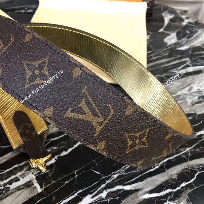 LV Louis Vuitton Monogram Shoulder Strap for Bag J02334 Gold 6851