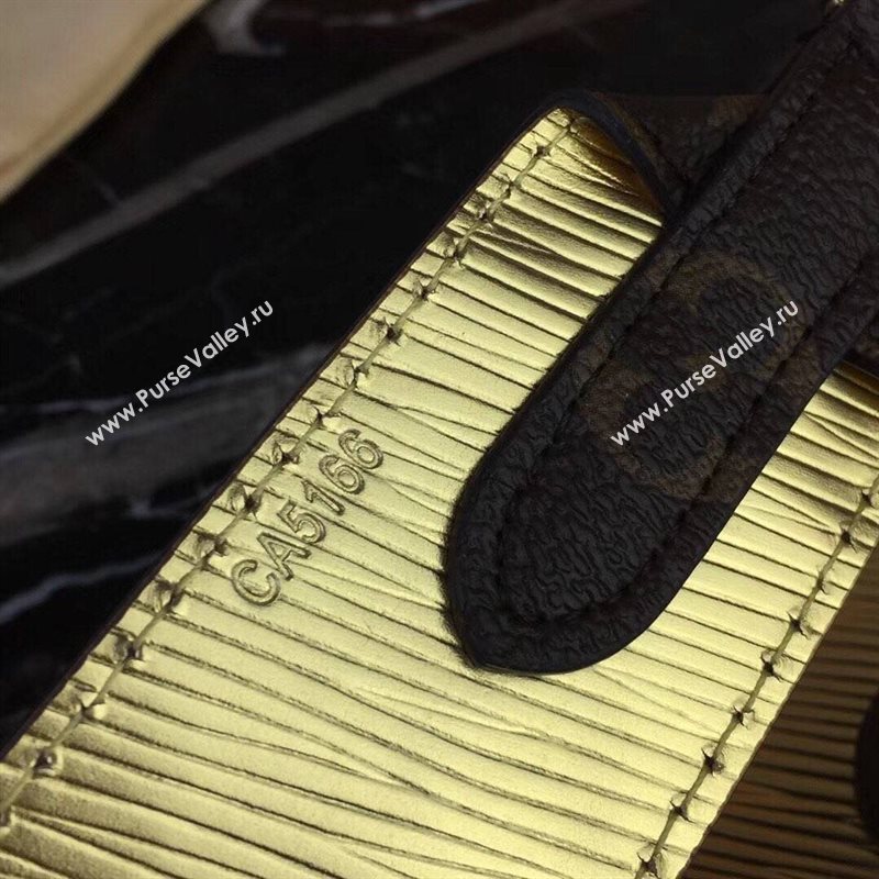 LV Louis Vuitton Monogram Shoulder Strap for Bag J02334 Gold 6851