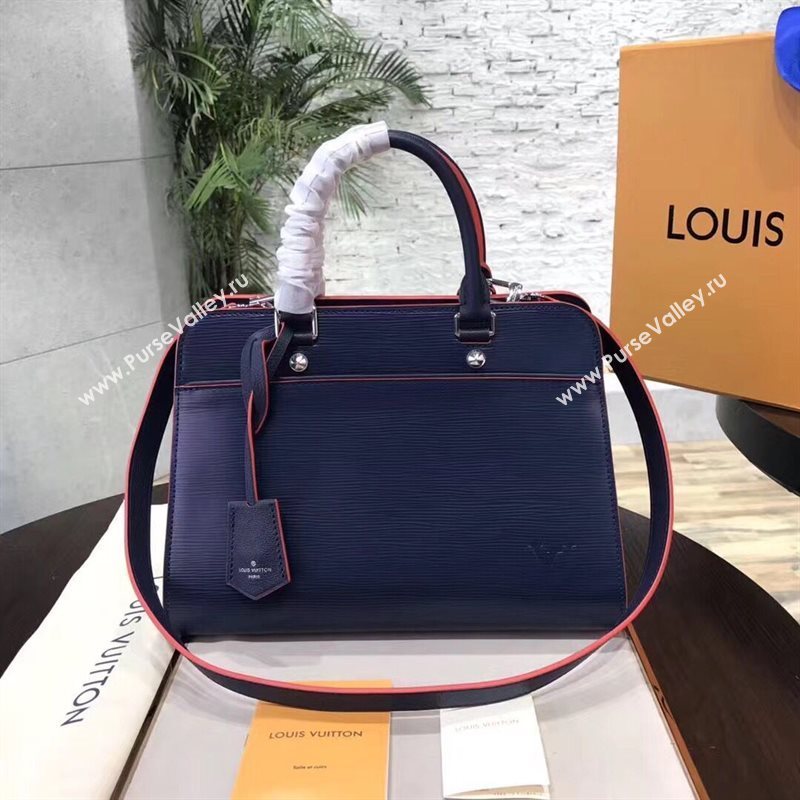 LV Louis Vuitton Vaneau MM Handbag Epi Leather Tote Bag M51239 Navy 6853