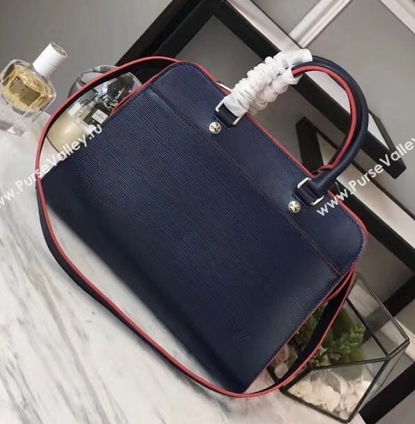 LV Louis Vuitton Vaneau MM Handbag Epi Leather Tote Bag M51239 Navy 6853