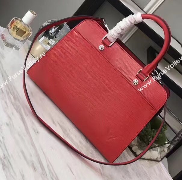 LV Louis Vuitton Vaneau MM Handbag Epi Leather Tote Bag M51246 Red 6854
