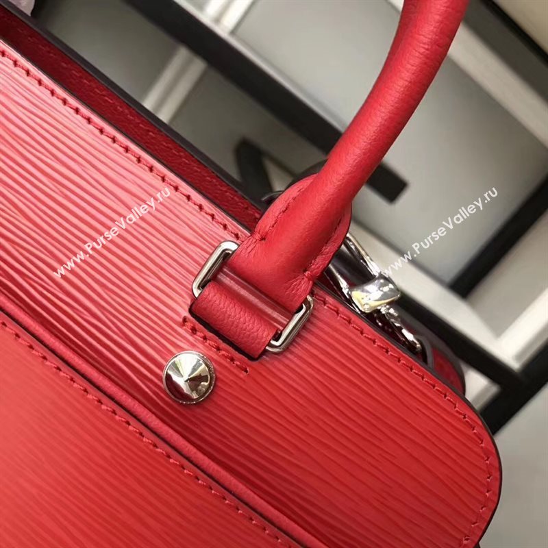 LV Louis Vuitton Vaneau MM Handbag Epi Leather Tote Bag M51246 Red 6854