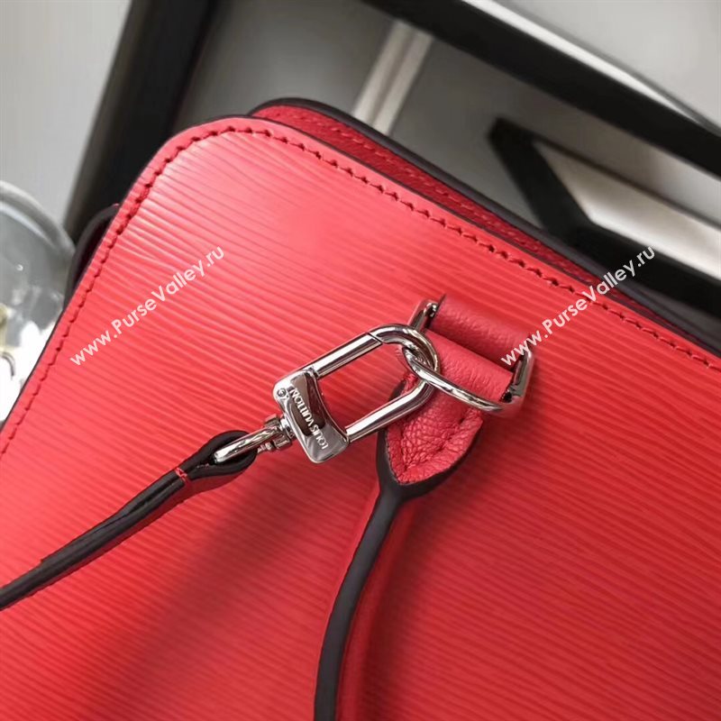 LV Louis Vuitton Vaneau MM Handbag Epi Leather Tote Bag M51246 Red 6854