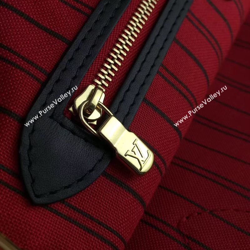 LV Louis Vuitton Neverfull 32 MM Handbag Monogram Cabas Bag M41177 Red 6856