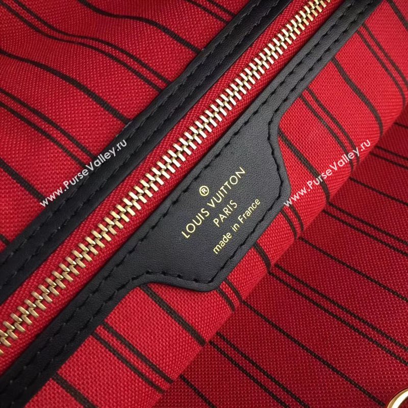 LV Louis Vuitton Neverfull 32 MM Handbag Monogram Cabas Bag M41177 Red 6856