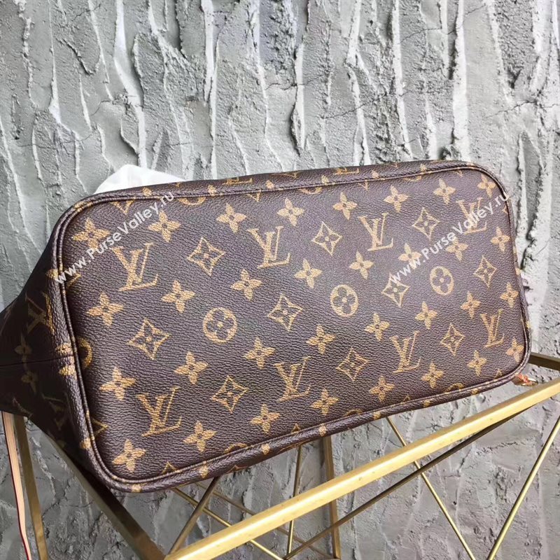 LV Louis Vuitton Neverfull MM Handbag 32cm Monogram Cabas Bag M41177 Red 6861