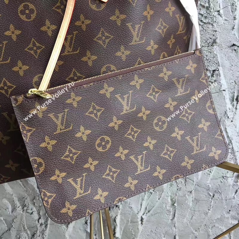 LV Louis Vuitton Neverfull MM Handbag 32cm Monogram Cabas Bag M40995 Beige 6863