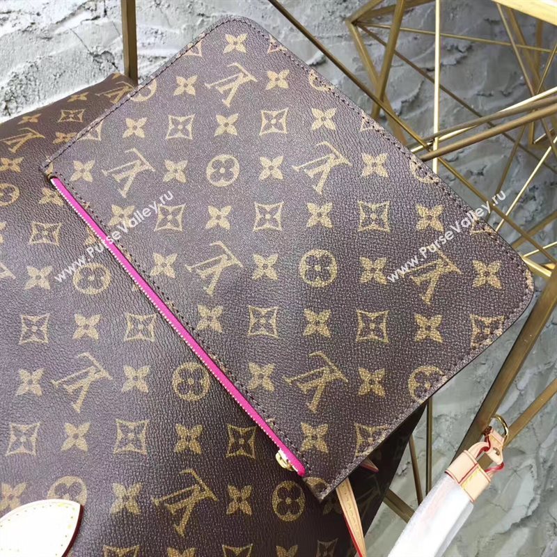 LV Louis Vuitton Neverfull MM Handbag 32cm Monogram Cabas Bag M41178 Rose 6865