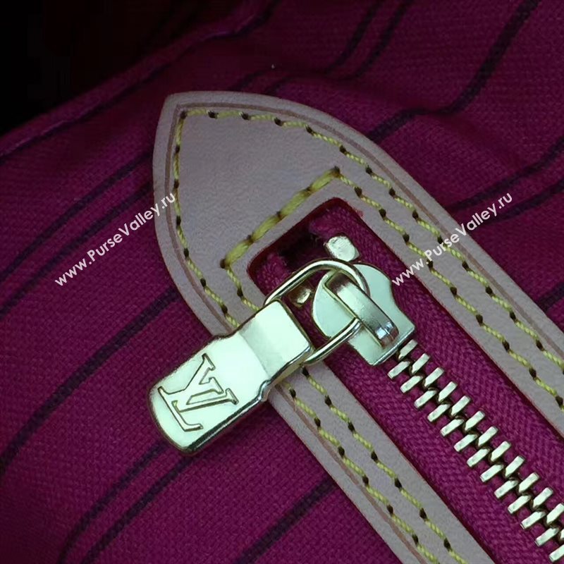 LV Louis Vuitton Neverfull MM Handbag 32cm Monogram Cabas Bag M41178 Rose 6865