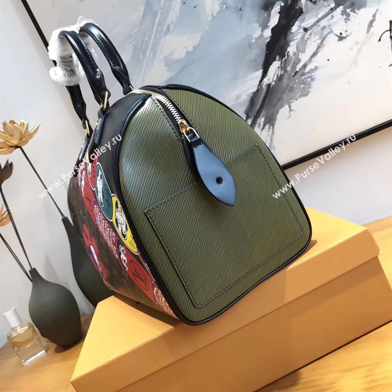 LV Louis Vuitton Speedy 30 Handbag Monogram Epi Leather Bag M43505 Brown 6870