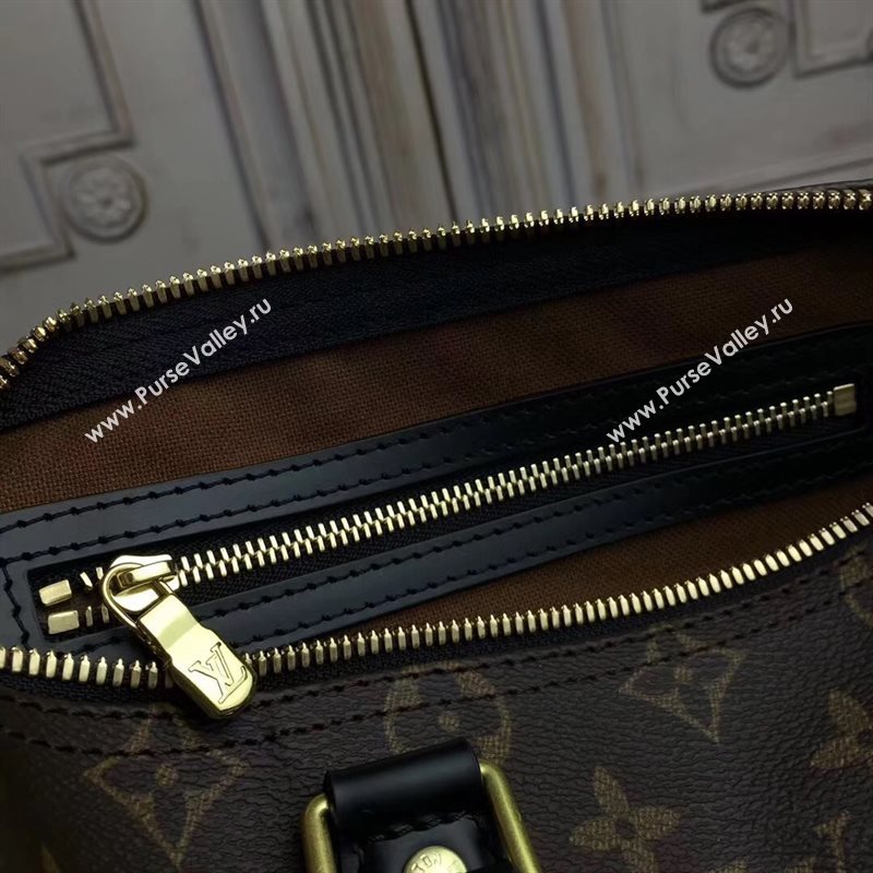LV Louis Vuitton Speedy 25 Handbag Monogram Shoulder Bag M41113 Black 6877