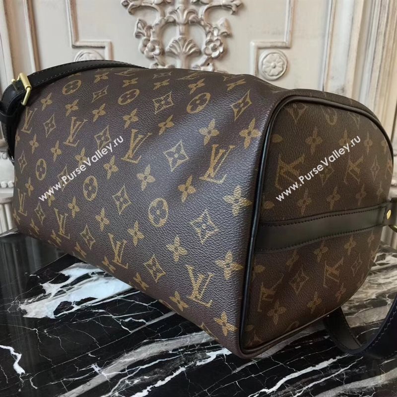 LV Louis Vuitton Speedy 30 Handbag Monogram Shoulder Bag M41112 Black 6878