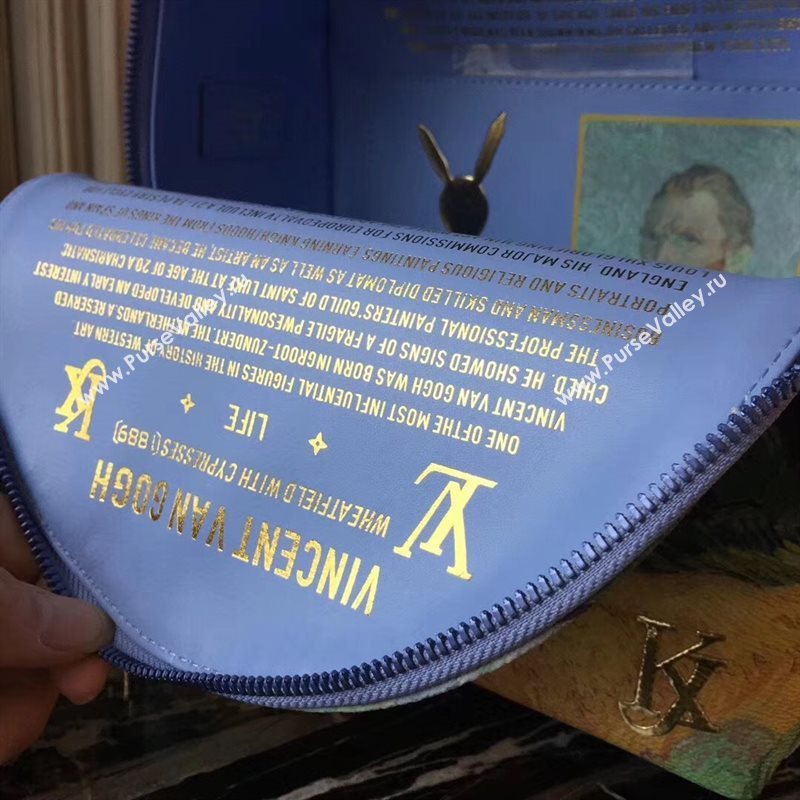 LV Louis Vuitton Palm Springs Backpack Bag Monogram Masters Handbag M43374 Blue 6879