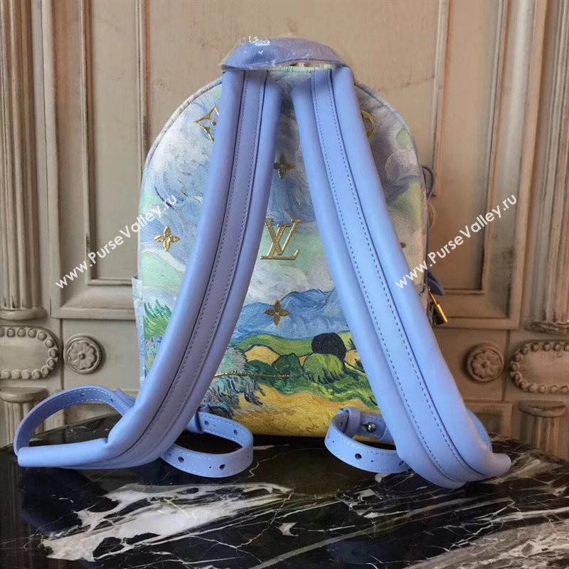 LV Louis Vuitton Palm Springs Backpack Bag Monogram Masters Handbag M43374 Blue 6879