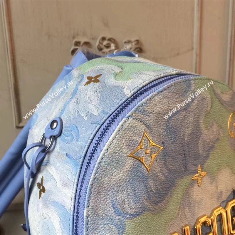 LV Louis Vuitton Palm Springs Backpack Bag Monogram Masters Handbag M43374 Blue 6879
