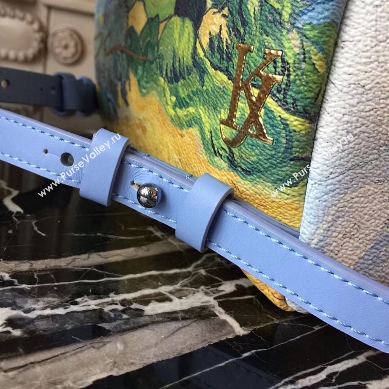 LV Louis Vuitton Palm Springs Backpack Bag Monogram Masters Handbag M43374 Blue 6879