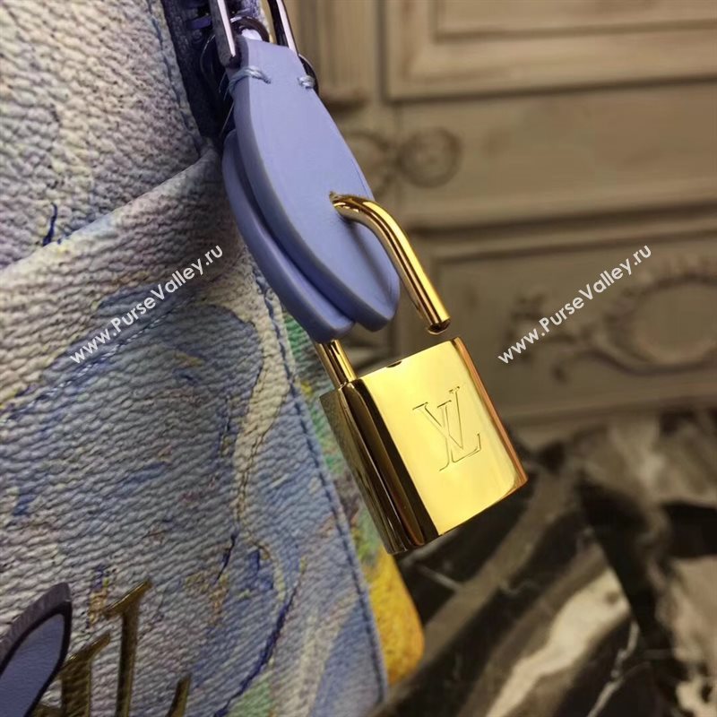 LV Louis Vuitton Palm Springs Backpack Bag Monogram Masters Handbag M43374 Blue 6879