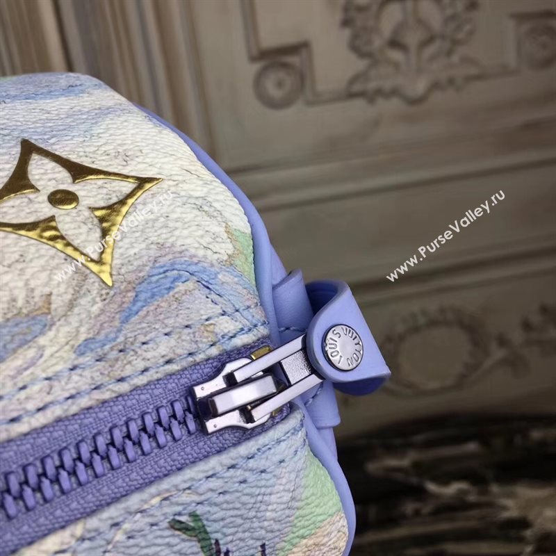 LV Louis Vuitton Speedy 30 Handbag Masters Tote Bag M43314 Blue 6881